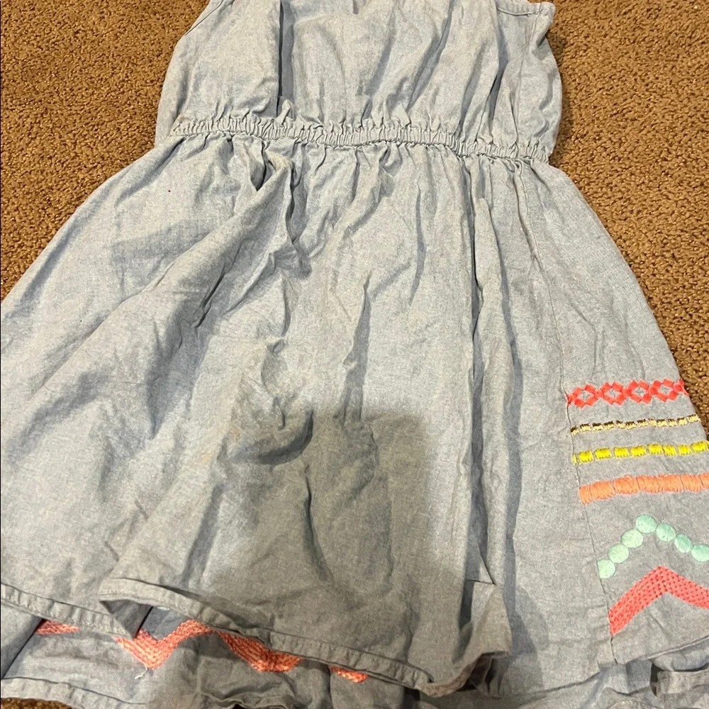 Gymboree girls Desert dreams chambray dress summer embroidered size 8